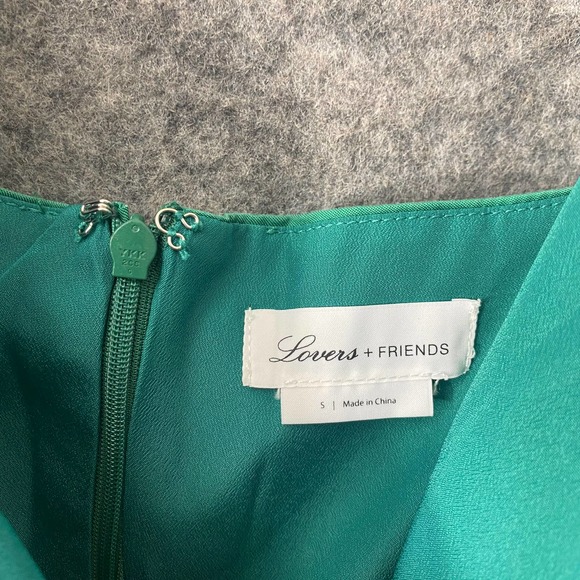 Lovers and Friends Dress Small Green Wrap V-Neck Sleeveless High Low Midi Orchid - Picture 12 of 16